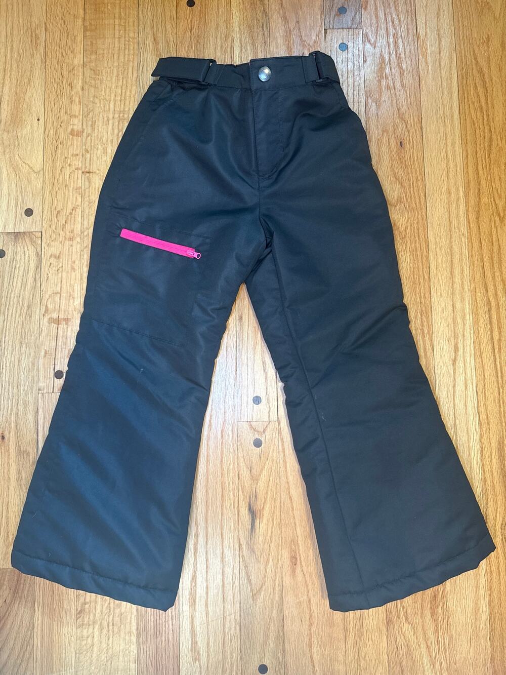 NEW SwissTech Girls S 6 6X Black Insulated Snow Ski Pants Pink Winter Adjustable
